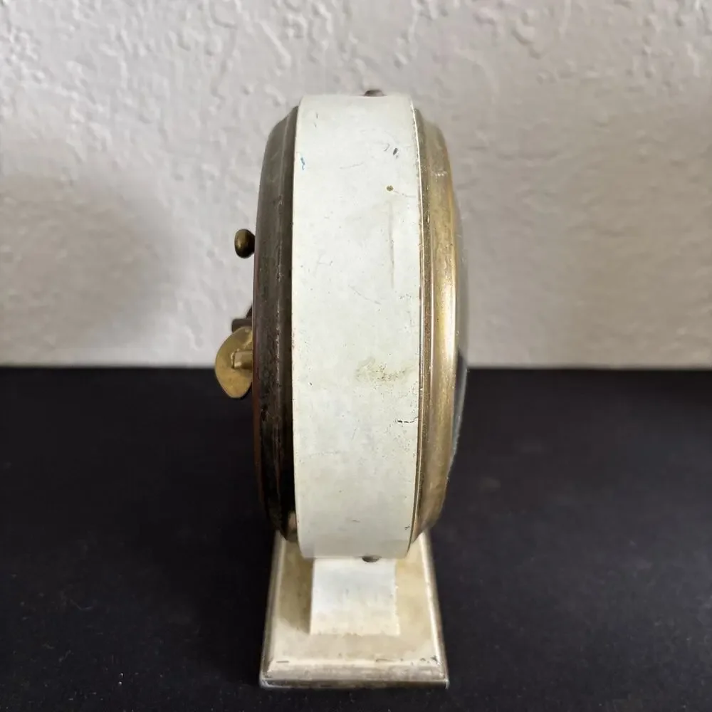 VINTAGE BRONZE WESCLOX BIG BEN ALARM CLOCK WIND